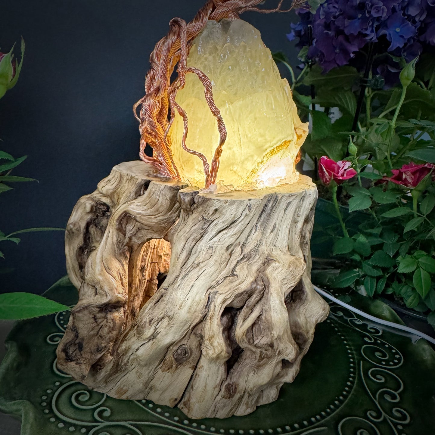Emerald Rise · A Feng Shui Crystal Tree on Glowing Mountain
