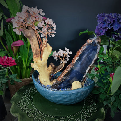 Blue Blossom Serenity · A Crystal Bonsai for Water Element Balance