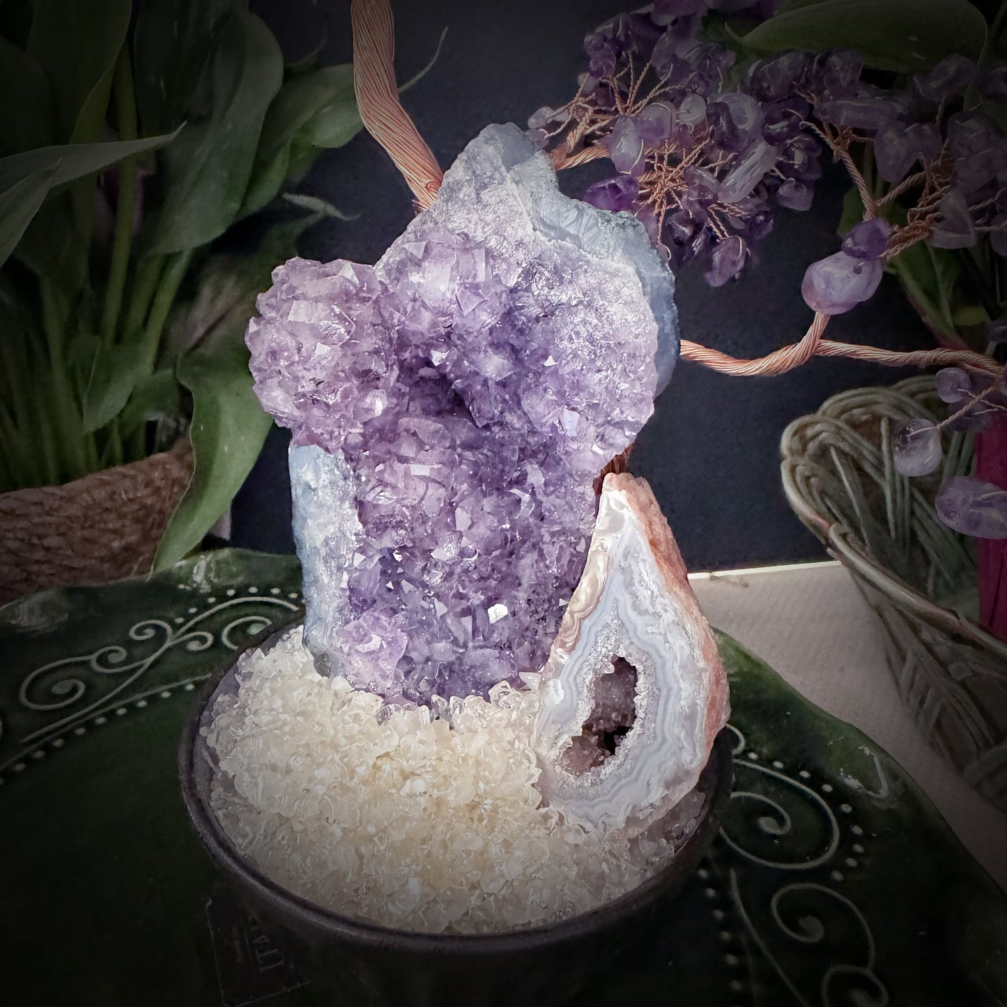 Purple Amethyst Bonsai · Crystal Cave Energy Tree