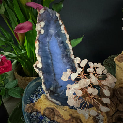 Blue Blossom Serenity · A Crystal Bonsai for Water Element Balance