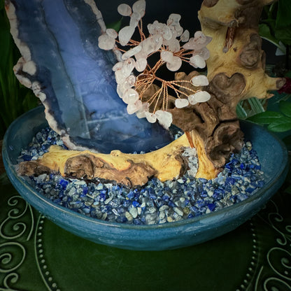 Blue Blossom Serenity · A Crystal Bonsai for Water Element Balance