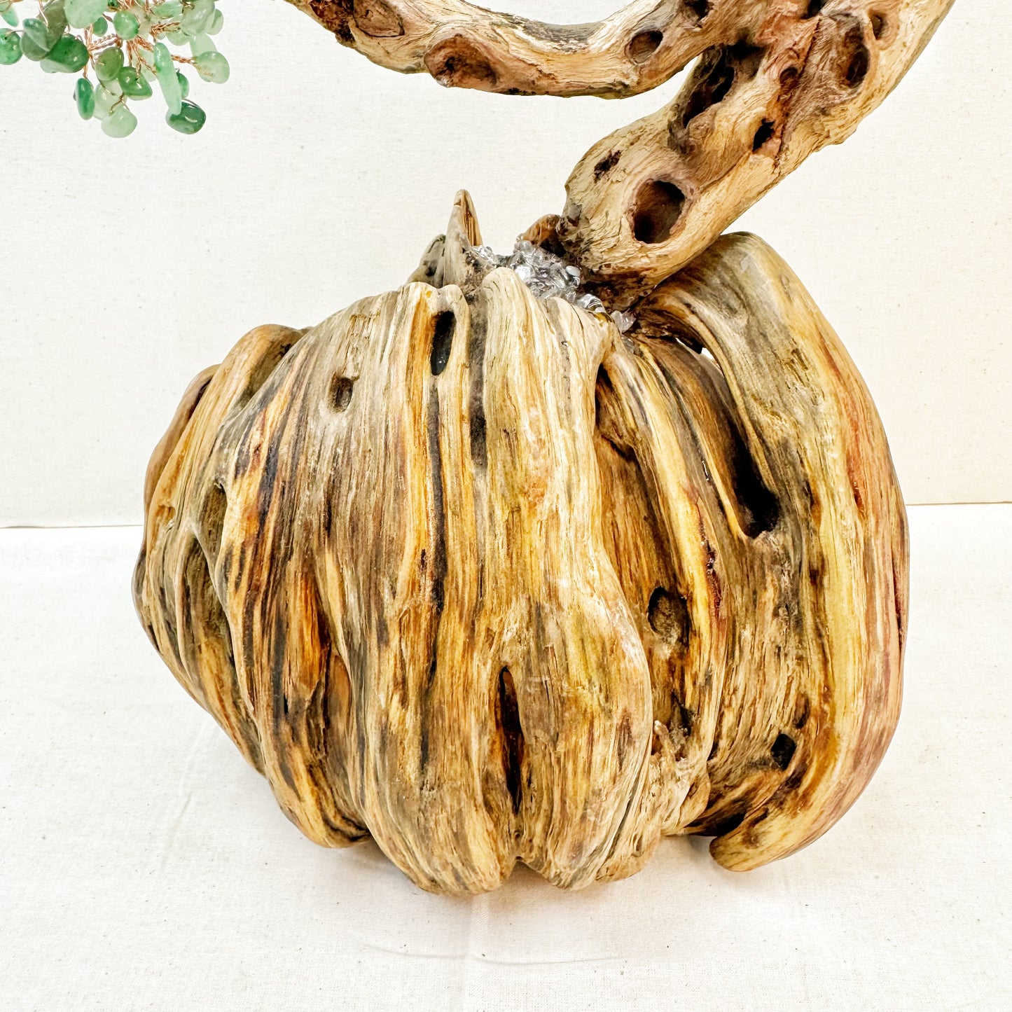Green Aventurine Driftwood Bonsai · Millennial Pine Knot Energy Tree