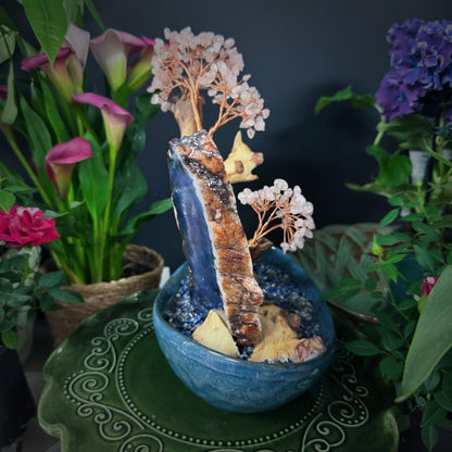 Blue Blossom Serenity · A Crystal Bonsai for Water Element Balance
