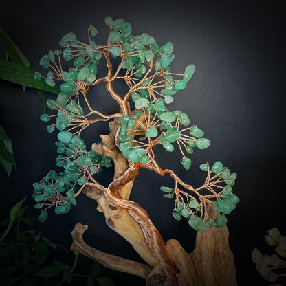 Emerald Embrace — A Prosperity Crystal Tree with Feng Shui Mountain Base