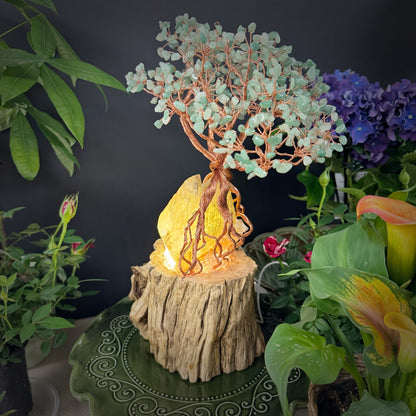 Emerald Rise · A Feng Shui Crystal Tree on Glowing Mountain