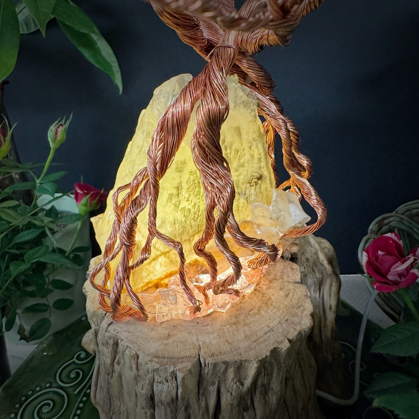 Emerald Rise · A Feng Shui Crystal Tree on Glowing Mountain
