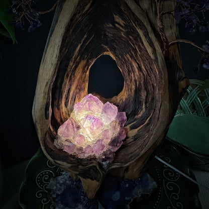 Amethyst Pine Bark Night Light · Cherry Blossom Agate Energy Tree