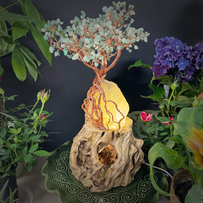 Emerald Rise · A Feng Shui Crystal Tree on Glowing Mountain