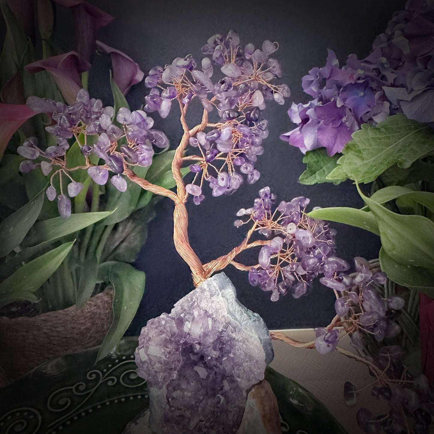 Purple Amethyst Bonsai · Crystal Cave Energy Tree