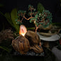 Green Aventurine Pine · Illuminated Crystal Cave Energy Tree