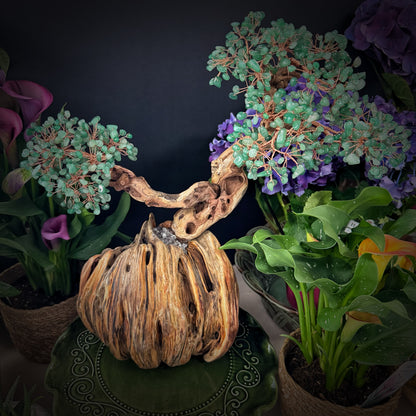 Green Aventurine Driftwood Bonsai · Millennial Pine Knot Energy Tree
