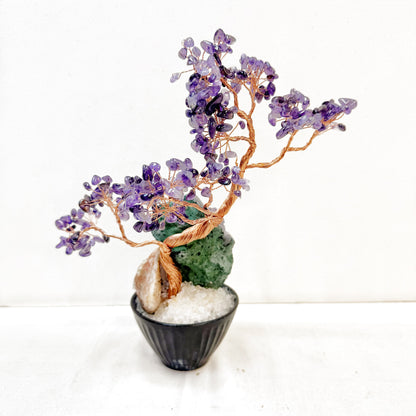 Purple Amethyst Bonsai · Crystal Cave Energy Tree