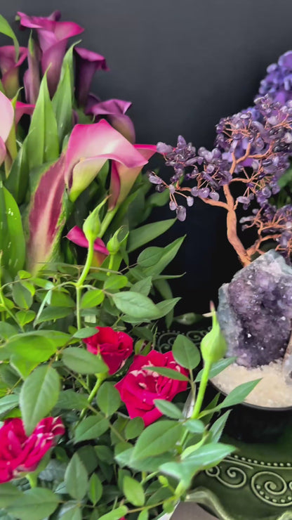 Purple Amethyst Bonsai · Crystal Cave Energy Tree