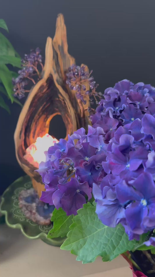 Amethyst Pine Bark Night Light · Cherry Blossom Agate Energy Tree