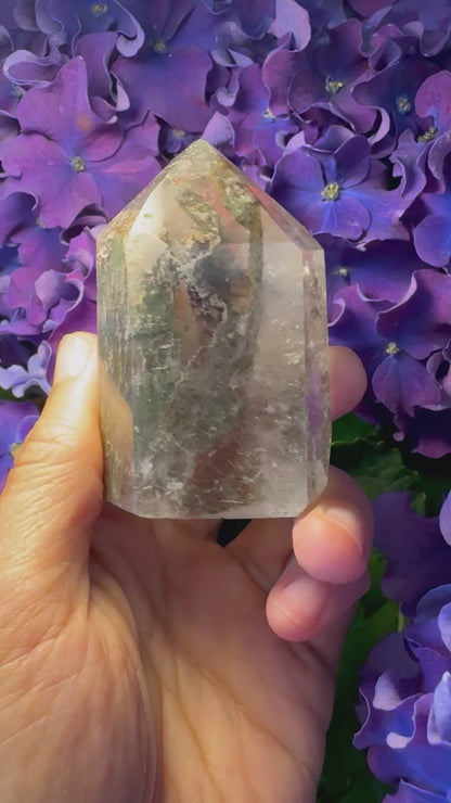 Prosperity Growth Tower · Garden Quartz Crystal for Wealth Activation#005